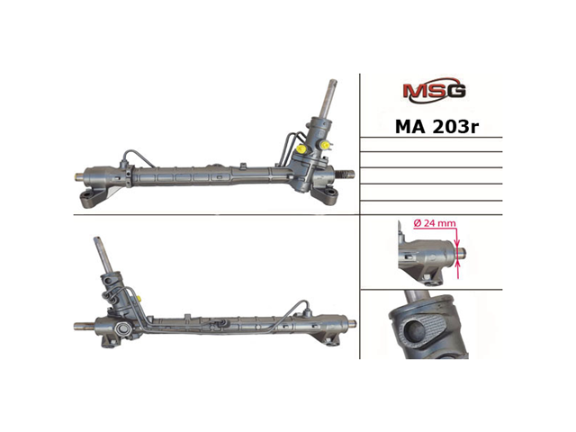 RE229 MSG Cremallera caja de direccion