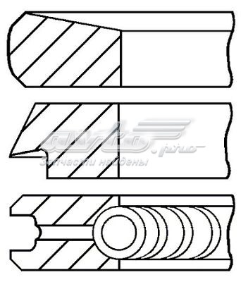 0610701110 Ford juego de aros de pistón para 1 cilindro, cota de reparación +1,00 mm