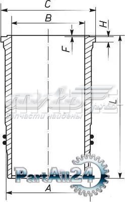 003WN3801 Mahle Original Camisa del cilindro