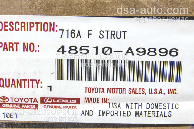 Amortiguador eje delantero derecha Toyota 48510A9896