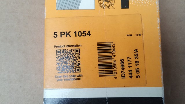 Correa de alternador 5PK1054 Continental/Siemens