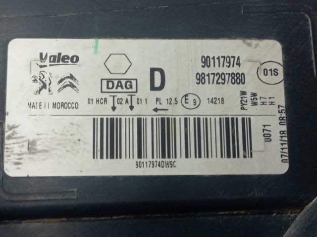 Faro delantero derecho VALEO 450779