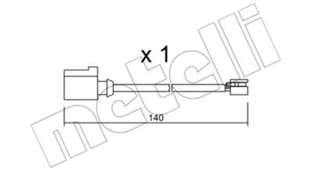 SU.274 Metelli contacto de aviso, desgaste de los frenos, trasero