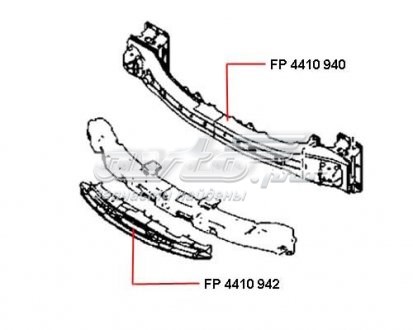 FP 4410 942 FPS refuerzo parachoque delantero