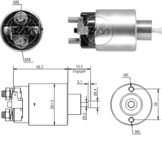 MN137718 Chrysler interruptor magnético, estárter