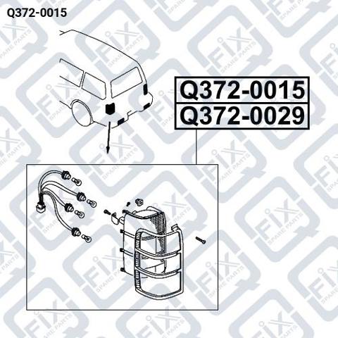 Q372-0015 Q-fix piloto posterior izquierdo