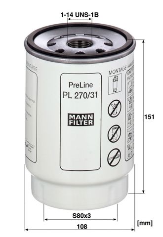 Comprar PL27031Z Mann-Filter Filtro diesel