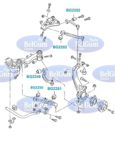 Silentblock de suspensión delantero superior Belgum BG2252