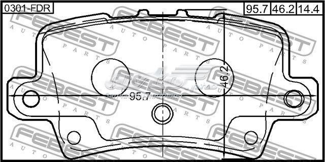 Pastillas de freno traseras FEBEST 0301FDR