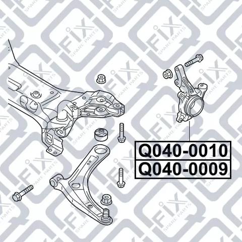 Q0400010 Q-fix Mangueta delantera derecha