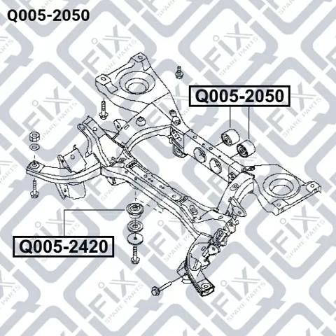 silentblock del eje trasero Q-fix Q0052050