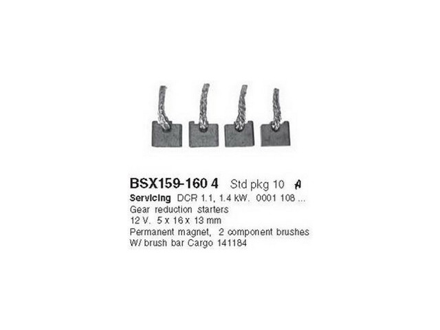 BSX1591604 Cargo Escobilla motor de arranque