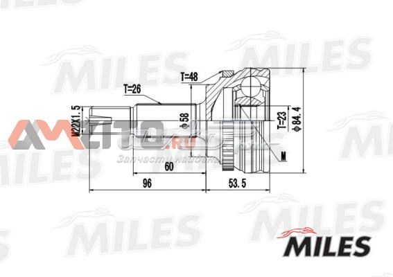 GA20473 Miles junta homocinética exterior delantera