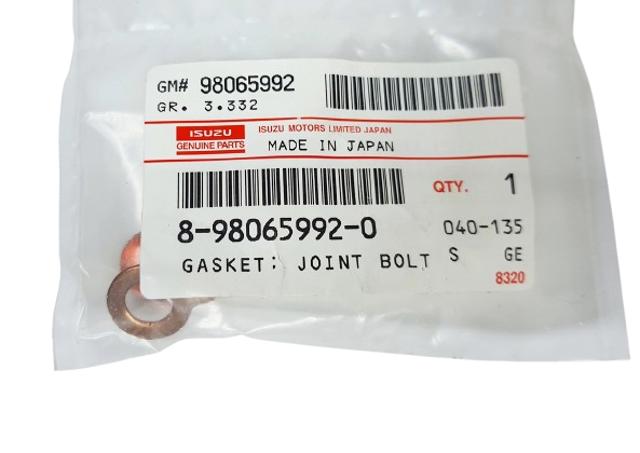 Anillo de sellado de la tubería de combustible 8980659920 Isuzu