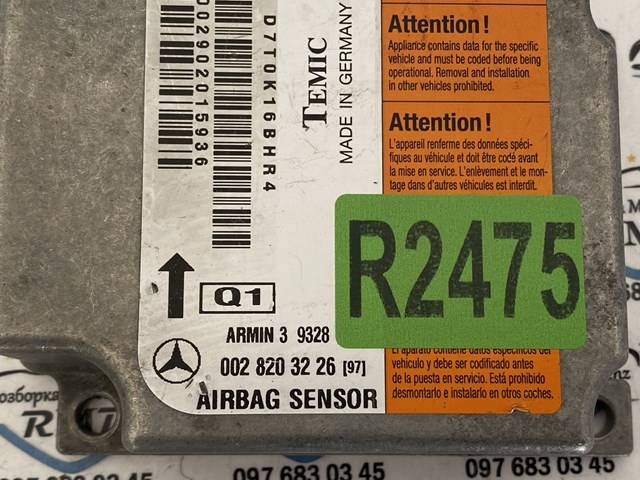 A0028203226 Mercedes Módulo de control de airbag