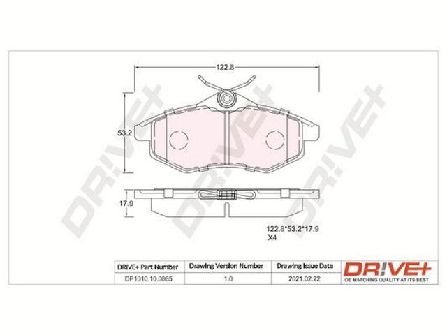 DP1010.10.0865 Drive pastillas de freno delanteras