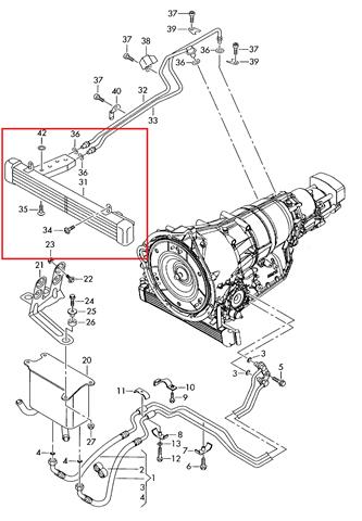 09F409061 VAG radiador enfriador de la transmision/caja de cambios