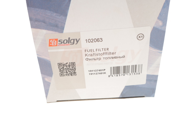 Filtro de combustible 102063 Solgy