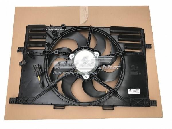 68363855AA Chrysler difusor de radiador, ventilador de refrigeración, condensador del aire acondicionado, completo con motor y rodete