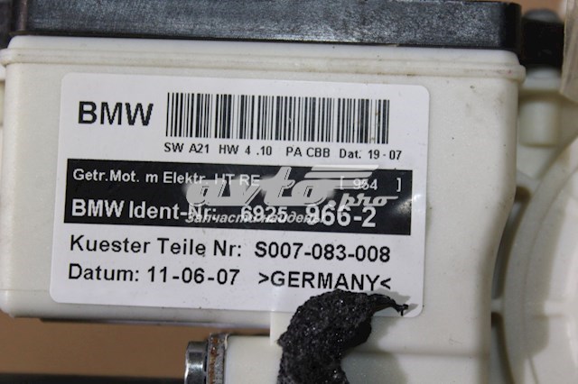 67626925966 BMW motor eléctrico, elevalunas, puerta trasera derecha