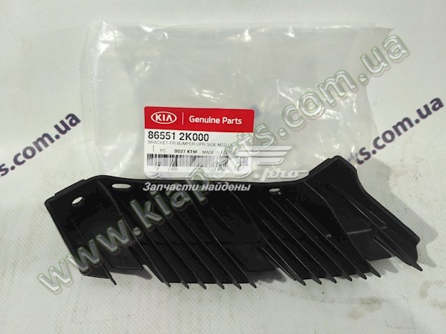 865512K000 Hyundai/Kia soporte de parachoques delantero izquierdo