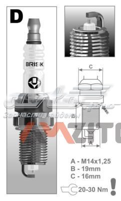 DR17YS9 Brisk Bujía de ignición