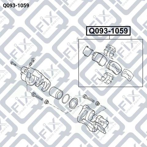 Q0931059 Q-fix Pastillas freno traseras