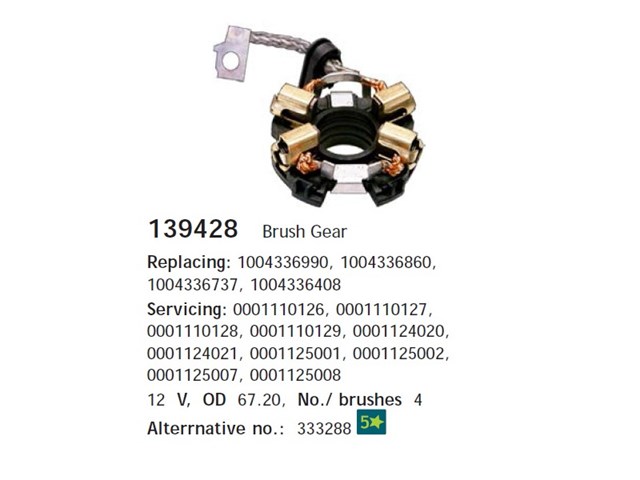 Colector de rotor de alternador Toyota Liteace 
