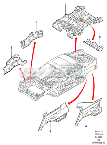 1349244 Ford guardabarros trasero derecho