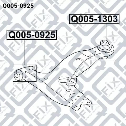 Q0050925 Q-fix silentblock de suspensión delantero inferior