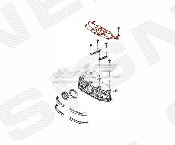 PTY33311AK Signeda ajuste panel frontal (calibrador de radiador Superior)