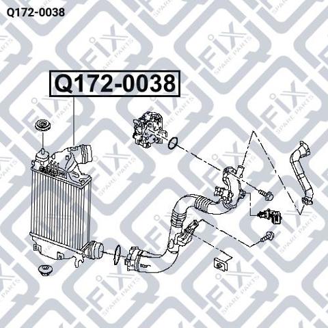 Q172-0038 Q-fix radiador de aire de admisión