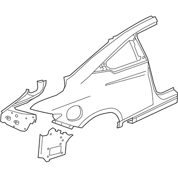 G81015CAMA Nissan guardabarros trasero izquierdo