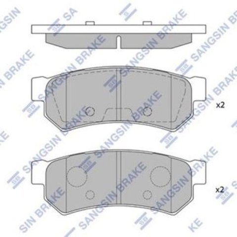 SP1257 Hi-q pastillas de freno traseras