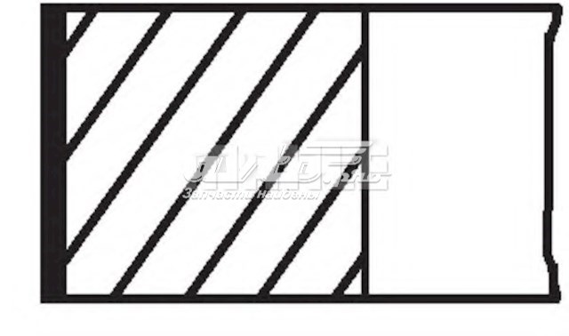 Juego de aros de pistón para 1 cilindro, cota de reparación +0,25 mm Mahle Original 02182N2