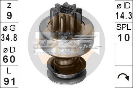 ZN0308 ZEN bendix, motor de arranque