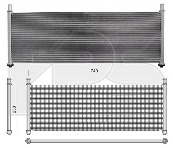 FP 85 A859 FPS radiador refrigeración del motor