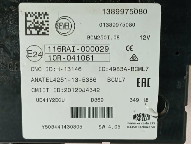 Módulo de confort Peugeot/Citroen 1389975080 precio, desde 225,06 EUR
