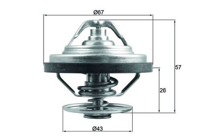 TX 158 83 Mahle Original termostato, refrigerante