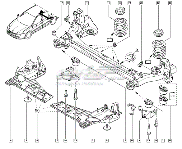 Muelle de suspensión eje trasero RENAULT 550200007R