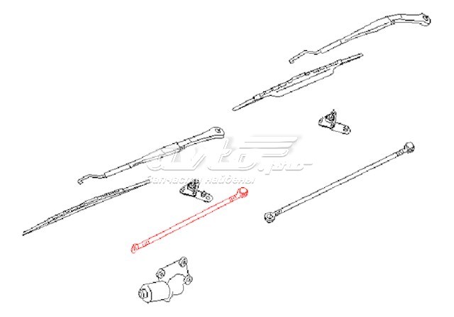 Mecanismo frontal del limpiaparabrisas derecho para Nissan Primera (WP11)