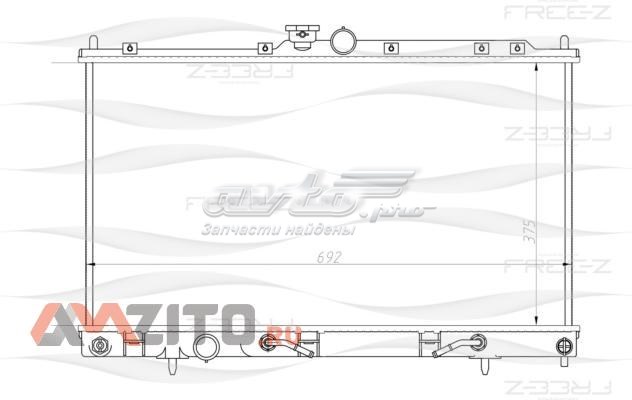 KK0157 FreE-Z radiador refrigeración del motor