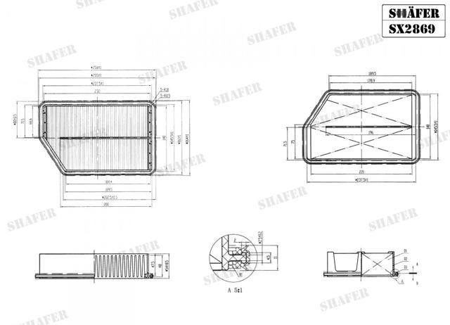 Filtro aire Shafer SX2869