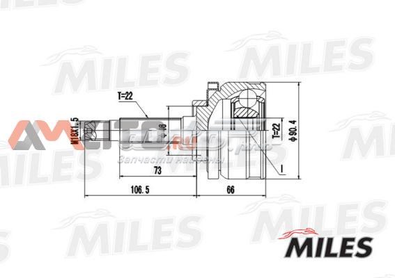 GA20196 Miles junta homocinética exterior delantera