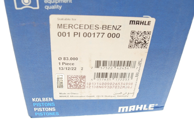 001 PI 00177 000 Mahle Original pistón completo para 1 cilindro, std