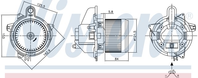 Conjunto Carcasa De Ventilador De La Estufa (Calentador Interno) NISSENS 87359