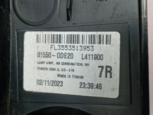 Piloto trasero exterior derecho Toyota 815500DE20 precio, desde 302,02 EUR