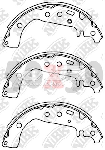 fn2383 Nibk zapatas de frenos de tambor traseras