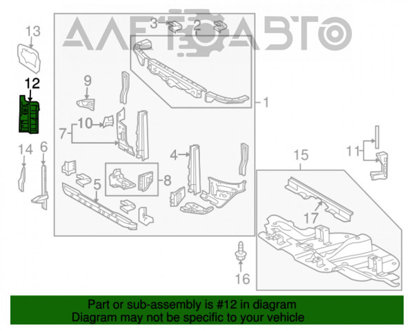 Deflector de aire, radiador, izquierdo Toyota Sequoia (K6)