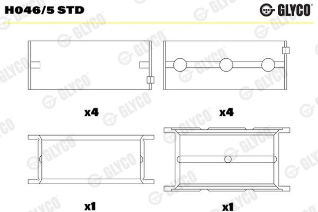 Juego de cojinetes de cigüeñal, estándar, STD Glyco H0465STD precio, desde 75,13 EUR